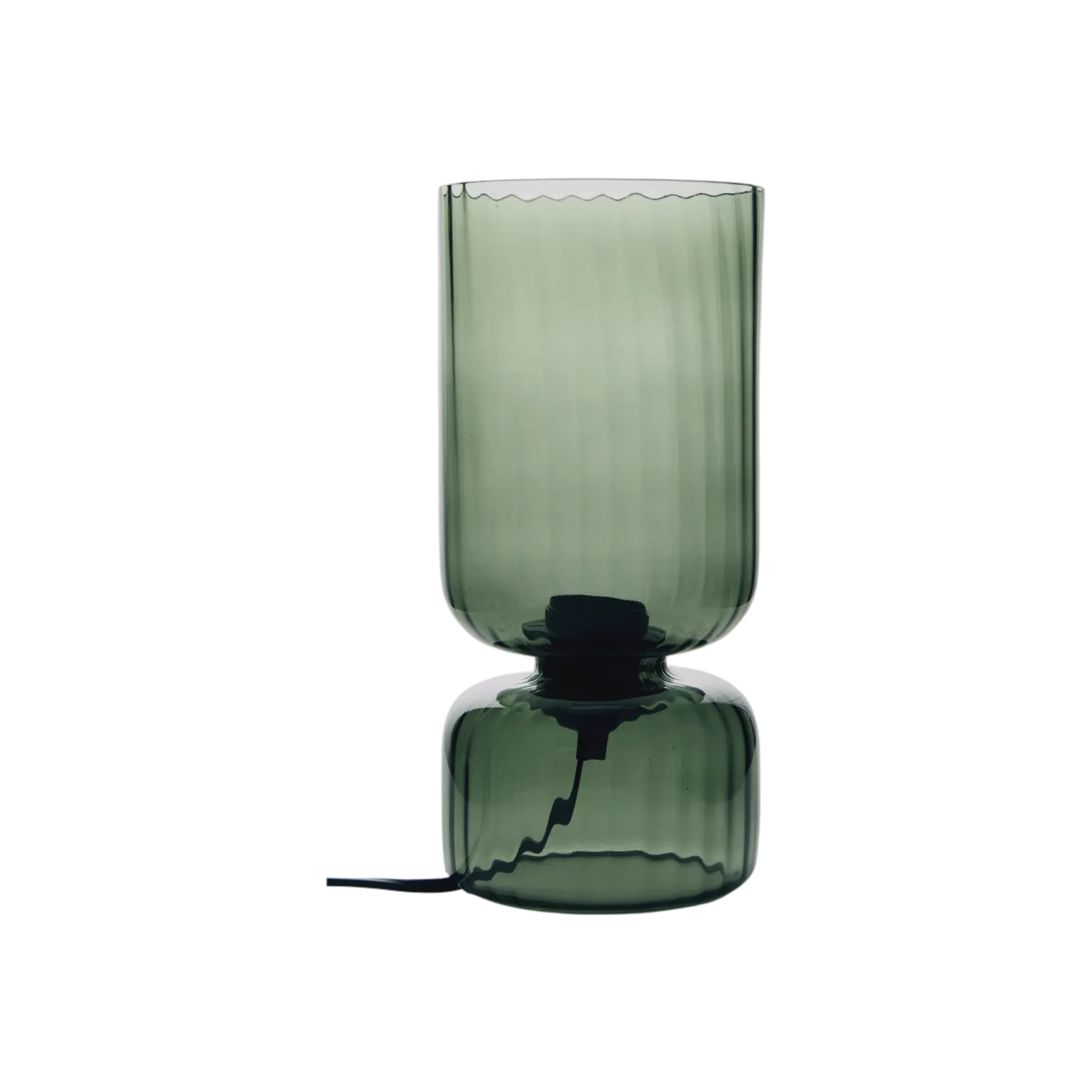 Lampe à poser en verre vert fumé Céleste
