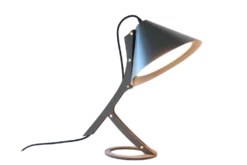 Lampe à poser Silence cuir noir