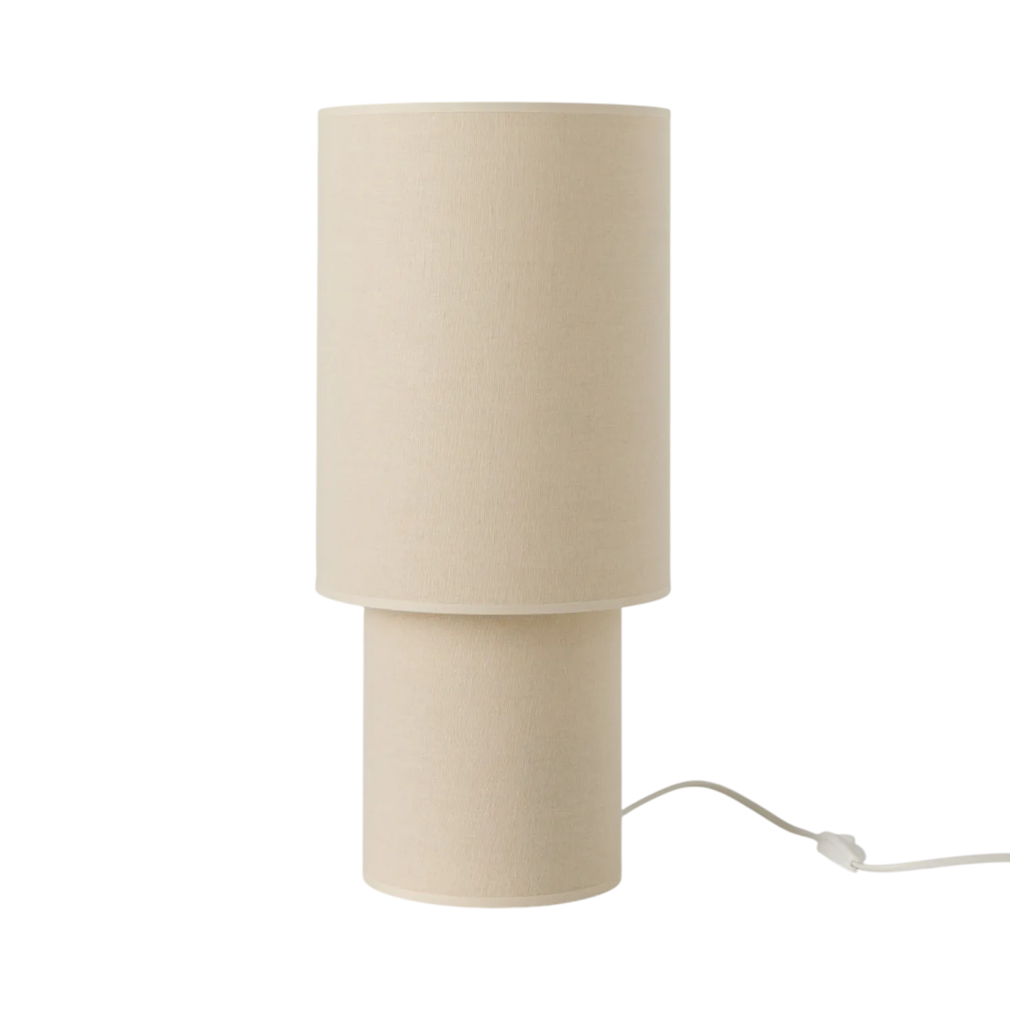 Lampe à poser tissu crème Sophie