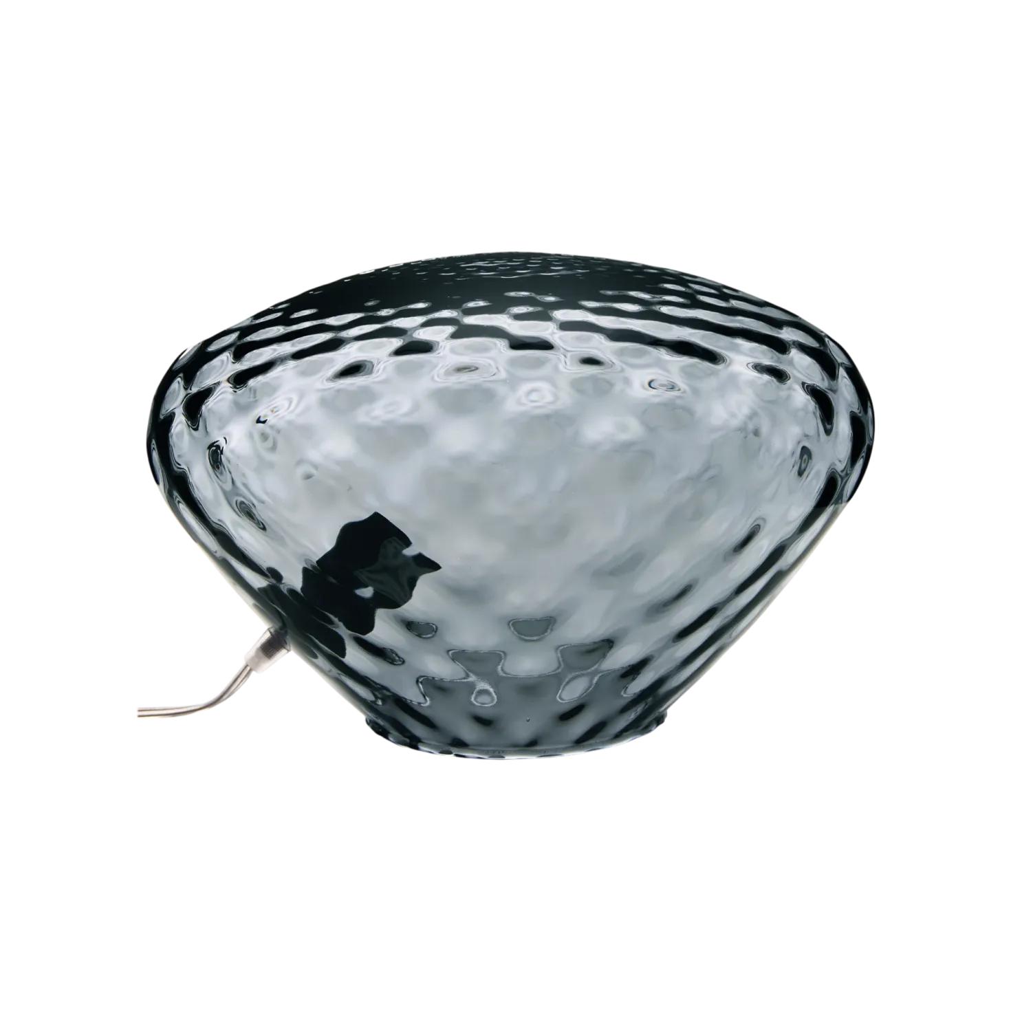 Lampe à poser verre martelé bleu Calliope