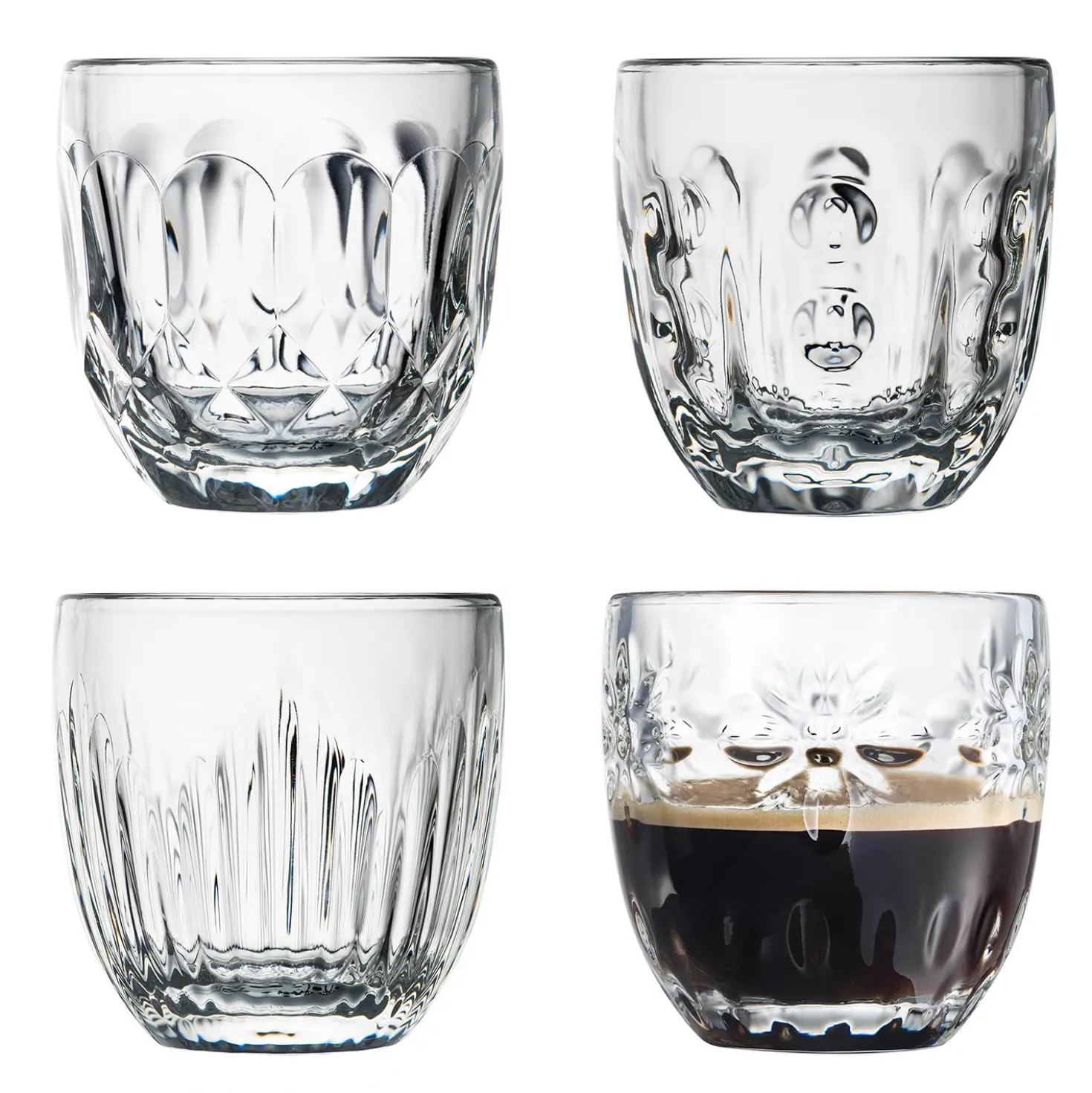 LA ROCHERE Set de 4 expressos Troquet assortis