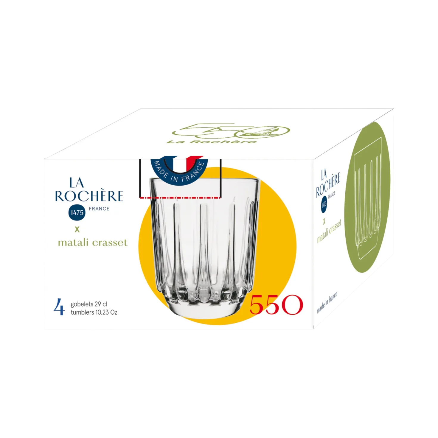 LA ROCHERE Set de 4 Gobelets 550