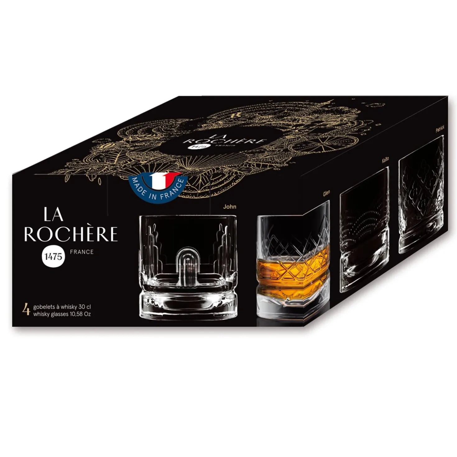LA ROCHERE Set de 4 gobelets whisky Dandy