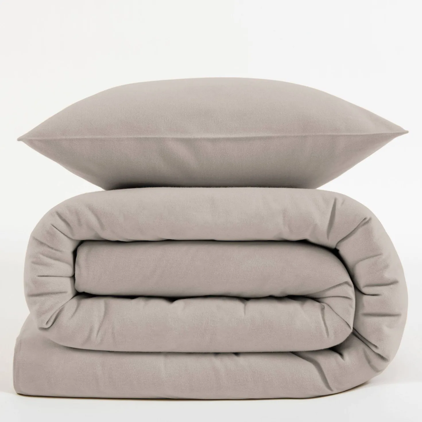 LASA HOME Housse de couette coton flanelle Livia