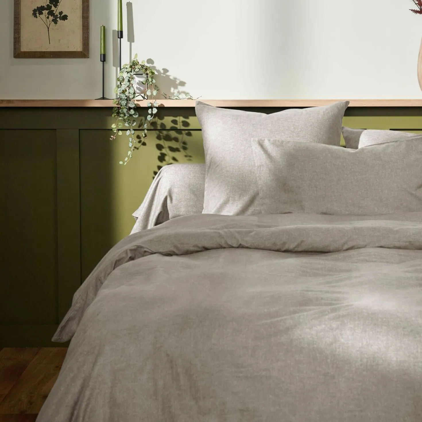 LASA HOME Housse de couette coton flanelle Livia