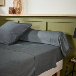 LASA HOME Taie de traversin coton flanelle Livia