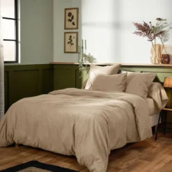 LASA HOME Taie d'oreiller coton flanelle Livia