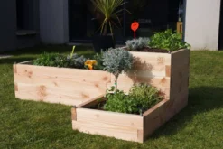 LE CARRE FANTASTIK Carré potager en bois 3 bacs et 3 niveaux 127cm, Vivik