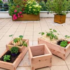 LE CARRE FANTASTIK Carré potager en bois 2 bacs et 2 niveaux 86cm, Twinik