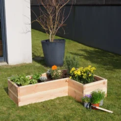 LE CARRE FANTASTIK Carré potager en bois forme L , Sympatik