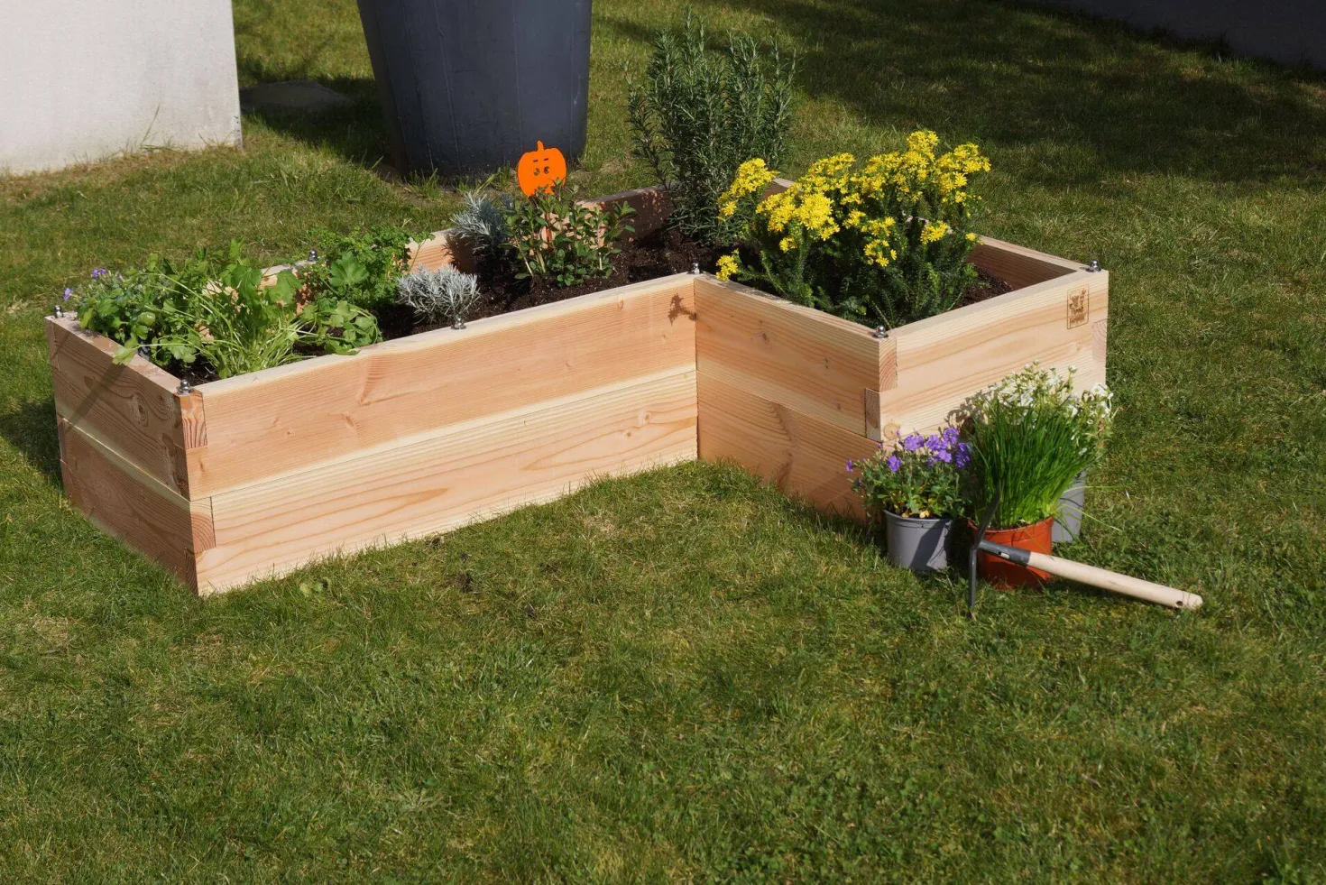 LE CARRE FANTASTIK Carré potager en bois forme L , Sympatik