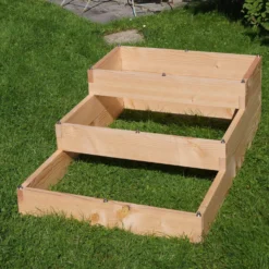 LE CARRE FANTASTIK Carré potager en bois 3 bacs et 3 niveaux, Big Triptik