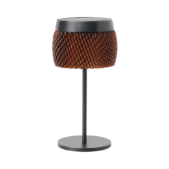 LES JARDINS LOLIE - Lampe de table H 28 cm solaire & rechargeable 200 LM maille AMBRE