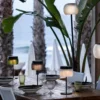 LES JARDINS LOLIE - Lampe de table H 28 cm solaire & rechargeable 200 LM maille CRISTAL