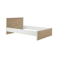 Lit avec tiroir de rangement en option décor bois Palerme
