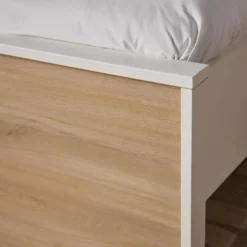 Lit avec tiroir de rangement en option décor bois Palerme