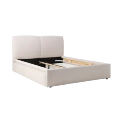 Lit avec tiroir de rangement tissu Perline