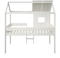 Lit cabane bois massif avec rangements en option Teddy