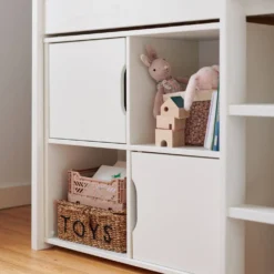 Lit cabane bois massif avec rangements en option Teddy