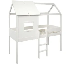 Lit cabane bois massif avec rangements en option Teddy