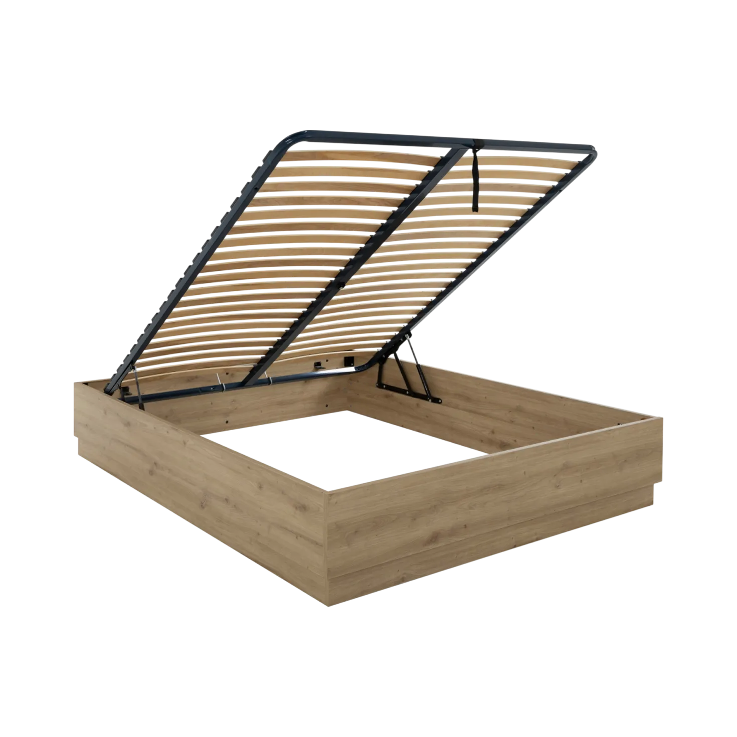 Lit coffre décor bois Gaston