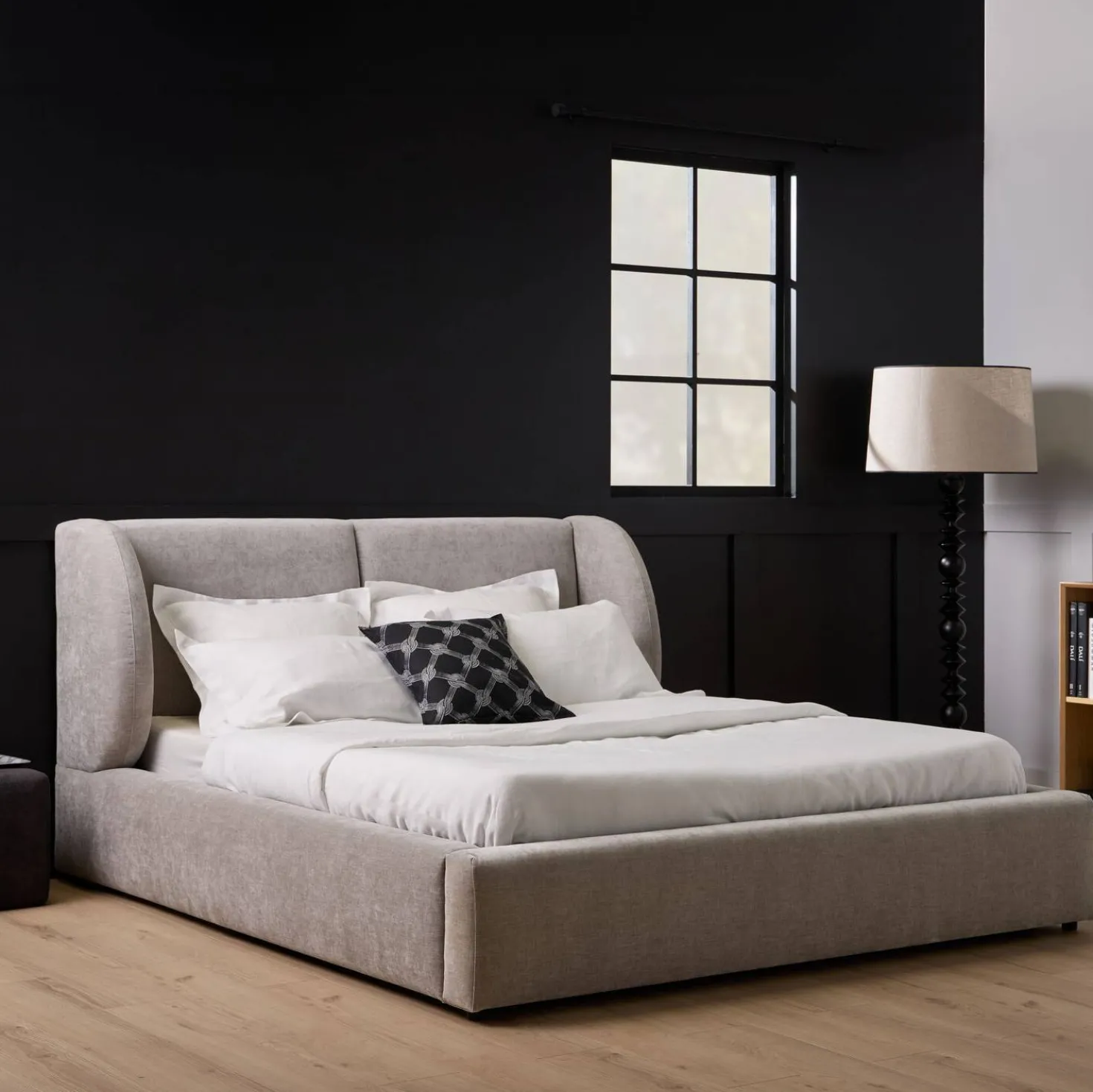 Lit coffre tissu Gabriel