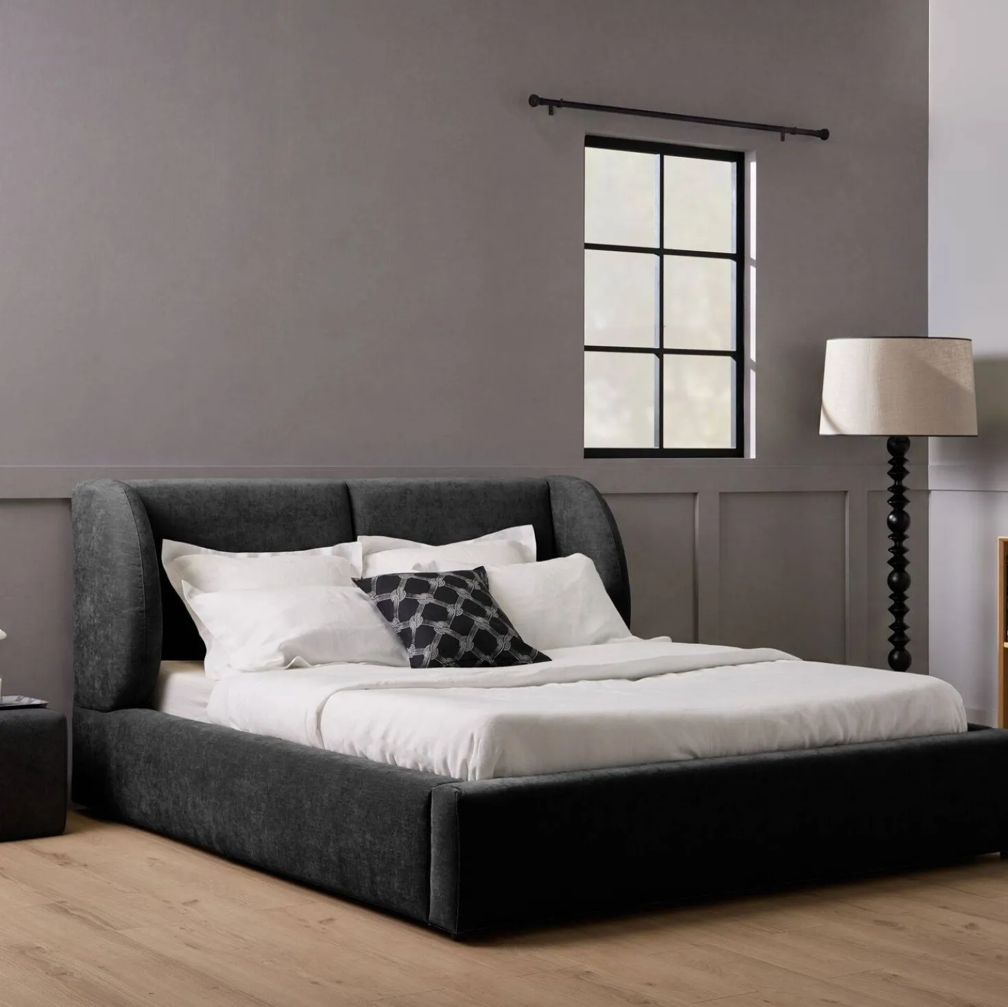 Lit coffre tissu Gabriel