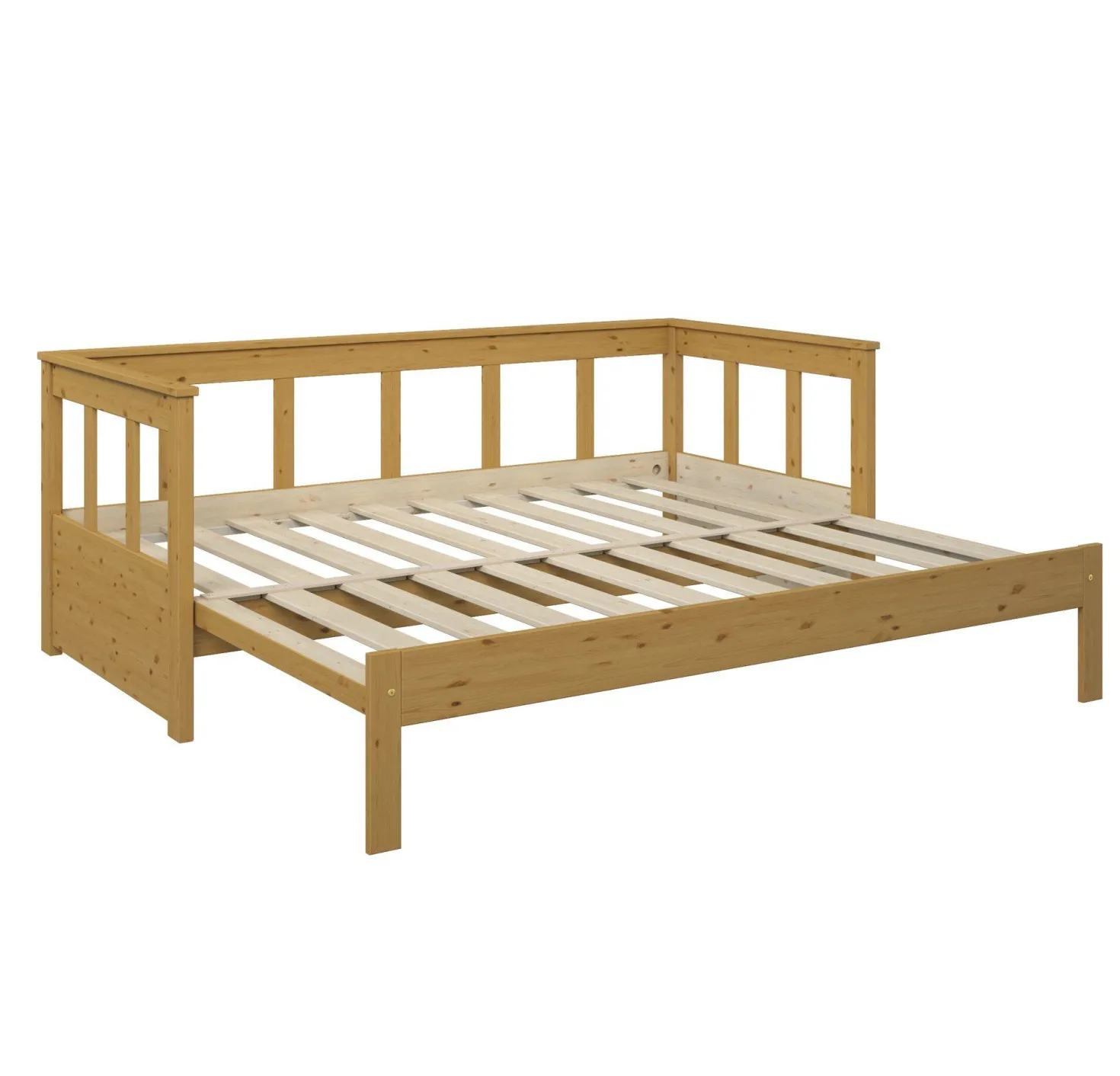 Lit extensible bois massif avec tiroir de rangement en option Tanguy