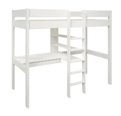 Lit mezzanine + fauteuil extensible bois massif Tim