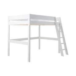 Lit mezzanine 140 x 190 cm bois massif avec bureau en option Timon