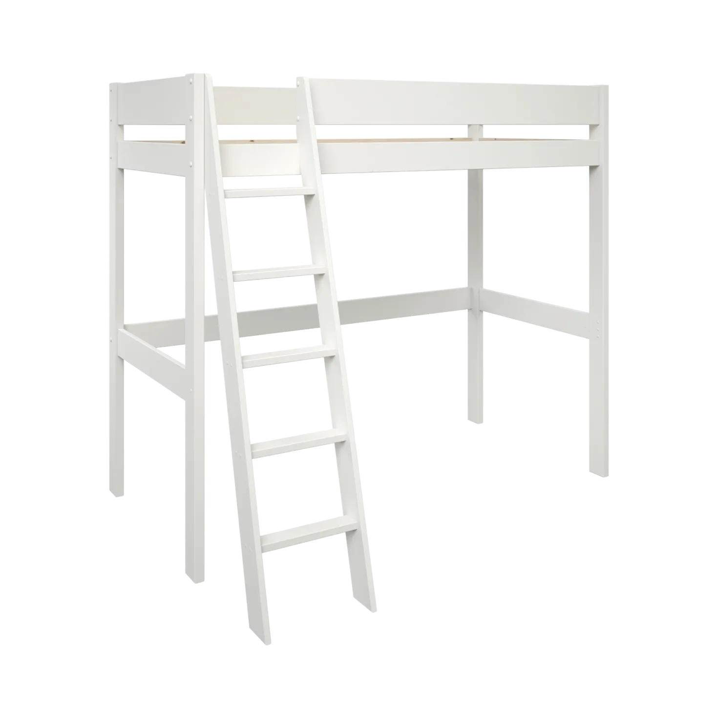 Lit mezzanine 90 x 190 cm bois massif avec bureau en option Timon