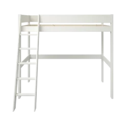 Lit mezzanine 90 x 190 cm bois massif avec bureau en option Timon
