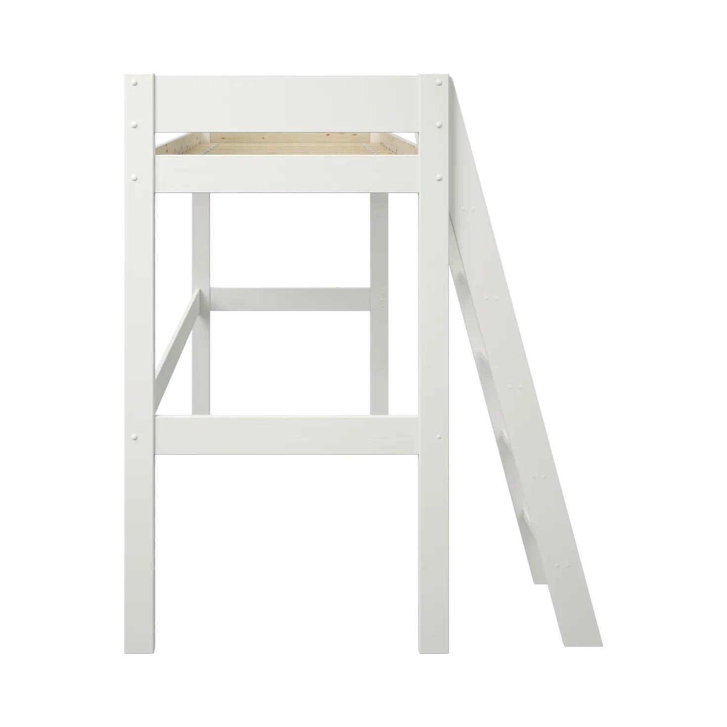 Lit mezzanine 90 x 190 cm bois massif avec bureau en option Timon