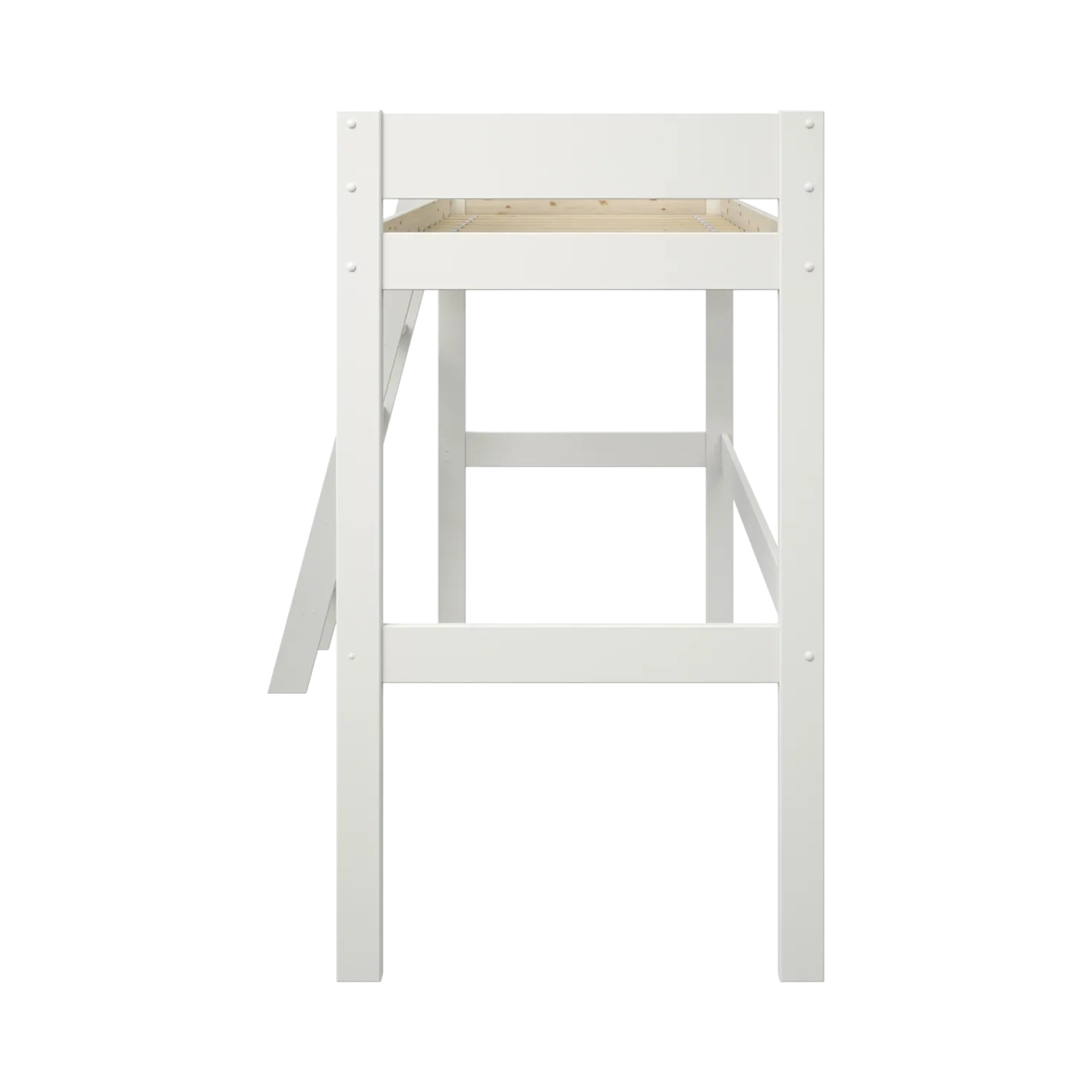 Lit mezzanine 90 x 190 cm bois massif avec bureau en option Timon