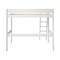 Lit mezzanine 90 x 190 cm bois massif avec bureau en option Timon