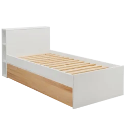 Lit rangement bois massif Sebastian