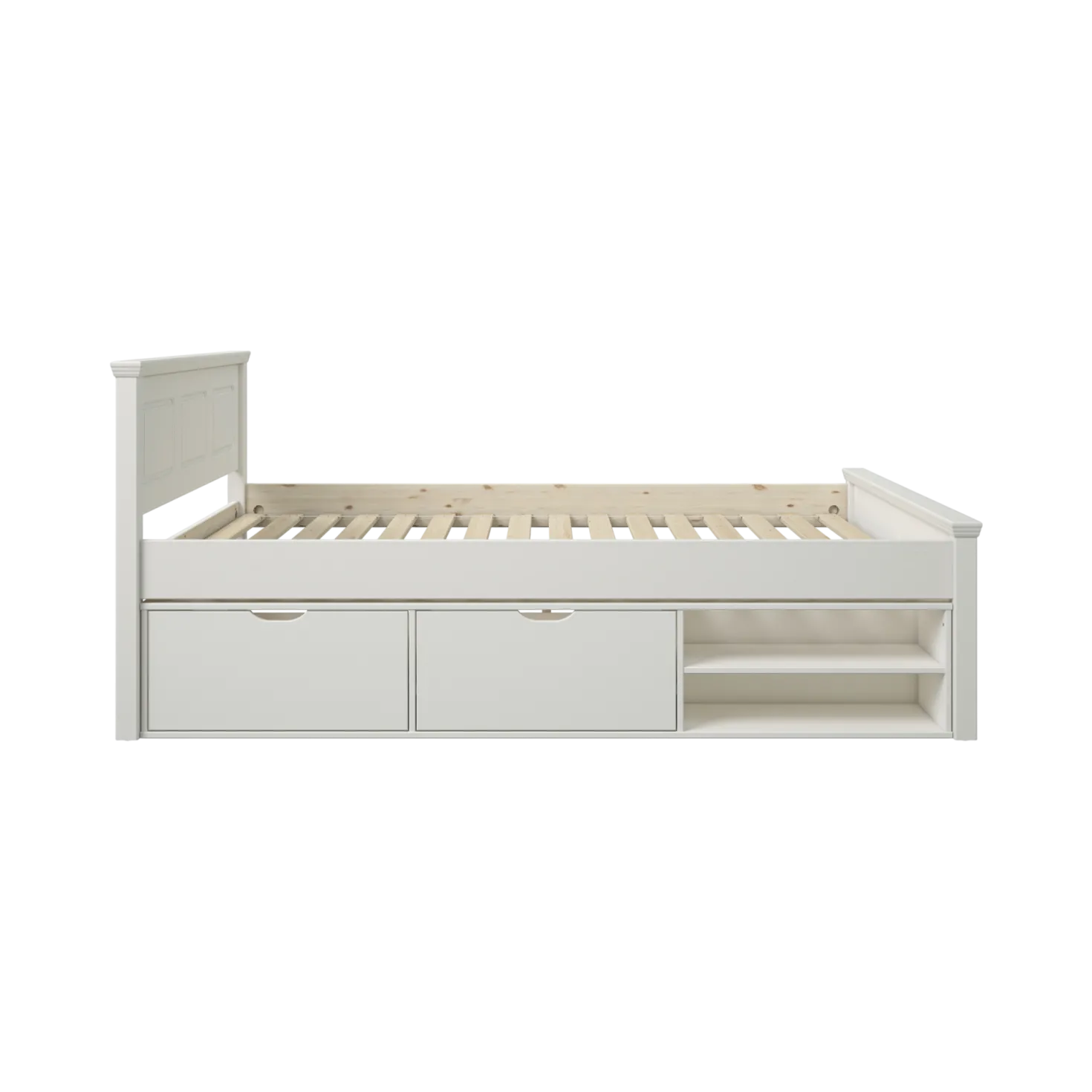 Lit rangement bois massif Thilia