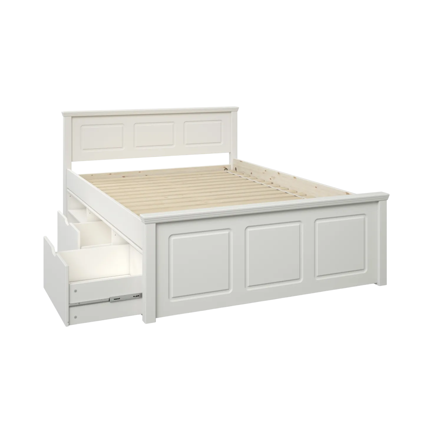 Lit rangement bois massif Thilia