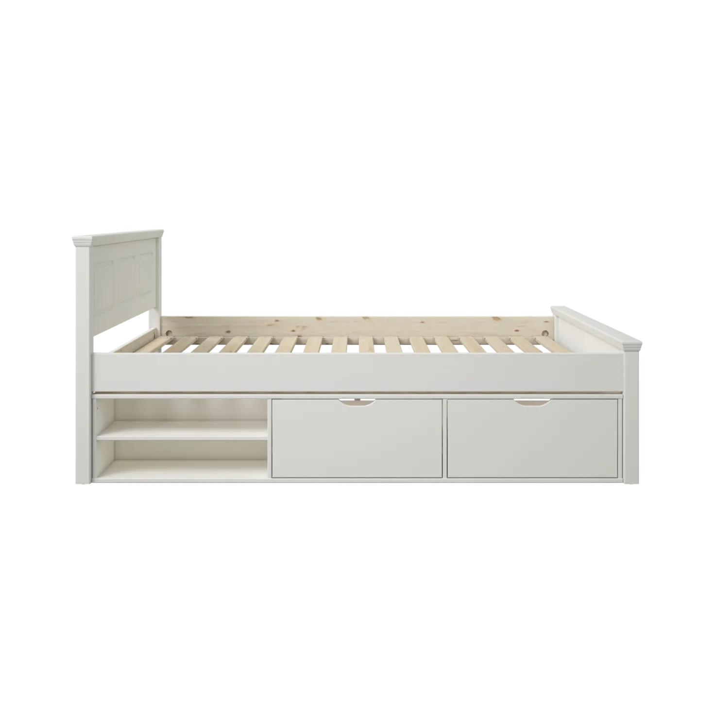 Lit rangement bois massif Thilia