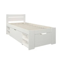 Lit rangement enfant bois massif Tara