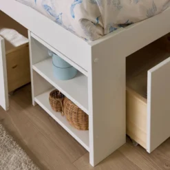 Lit rangement enfant bois massif Tara
