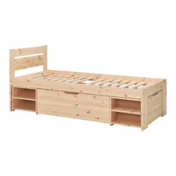 Lit rangement enfant bois massif Tara