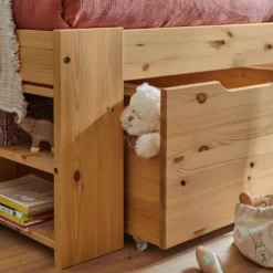 Lit rangement enfant bois massif Tara