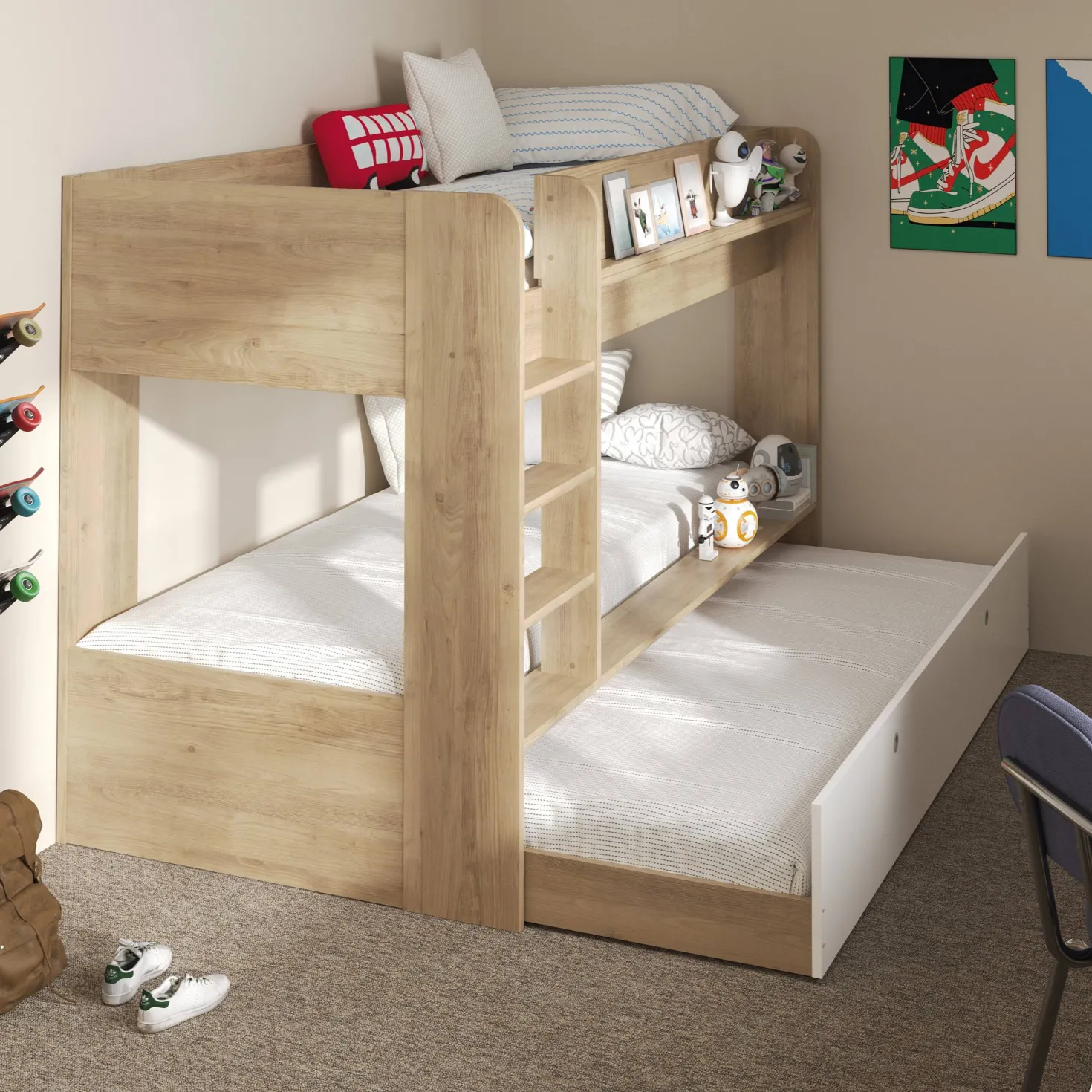 Lits superposés avec tiroir de rangement Guillaume