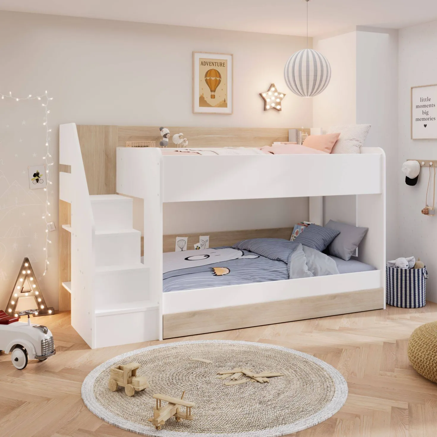 Lits superposés avec tiroir en option Parker