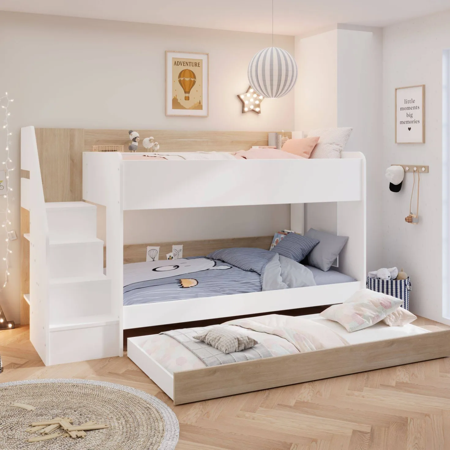 Lits superposés avec tiroir en option Parker