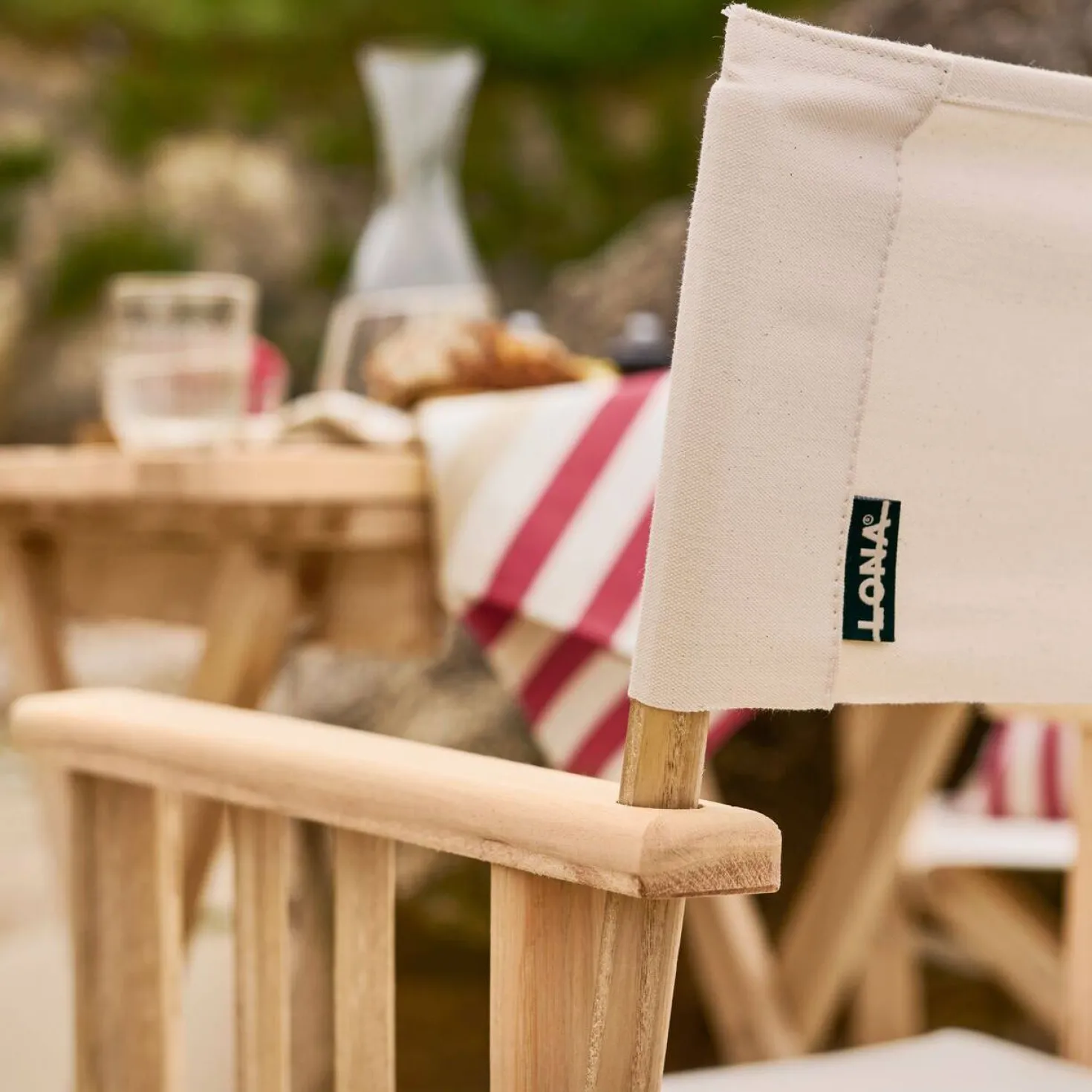 LONA Chaise Metteur en Scène en Bois et Coton LONA