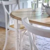 Lot de 2 chaises bois blanc et cannage Sophie