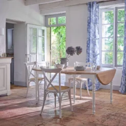 Lot de 2 chaises bois blanc et cannage Sophie