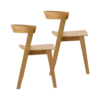Lot de 2 chaises bois massif Teva